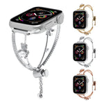 銅鑲嵌熊造型鋯石手鍊錶帶，適用於 Apple Watch 46mm / 49mm / 45mm / 44mm，適用於 Apple Watch 42mm / 41mm / 40mm / 38mm