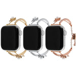 銅鑲嵌熊造型鋯石手鍊錶帶，適用於 Apple Watch 46mm / 49mm / 45mm / 44mm，適用於 Apple Watch 42mm / 41mm / 40mm / 38mm