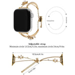銅鑲嵌熊造型鋯石手鍊錶帶，適用於 Apple Watch 46mm / 49mm / 45mm / 44mm，適用於 Apple Watch 42mm / 41mm / 40mm / 38mm