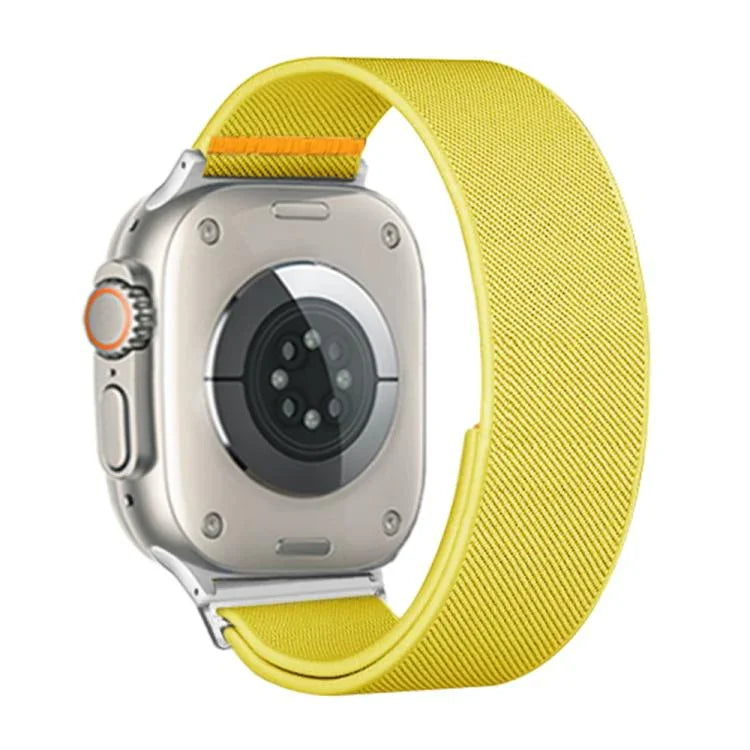 可調節單圈彈性尼龍錶帶，適用於 Apple Watch 46mm / 49mm / 45mm / 44mm，適用於 Apple Watch 42mm / 41mm / 40mm / 38mm