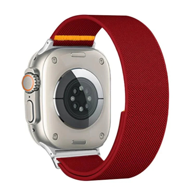 可調節單圈彈性尼龍錶帶，適用於 Apple Watch 46mm / 49mm / 45mm / 44mm，適用於 Apple Watch 42mm / 41mm / 40mm / 38mm