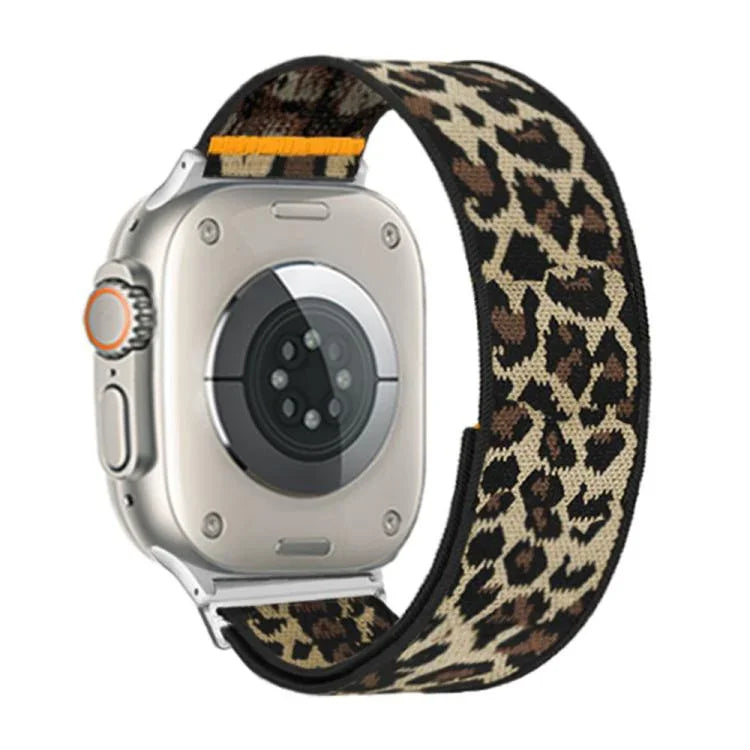 可調節單圈彈性尼龍錶帶，適用於 Apple Watch 46mm / 49mm / 45mm / 44mm，適用於 Apple Watch 42mm / 41mm / 40mm / 38mm