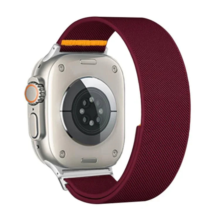 可調節單圈彈性尼龍錶帶，適用於 Apple Watch 46mm / 49mm / 45mm / 44mm，適用於 Apple Watch 42mm / 41mm / 40mm / 38mm