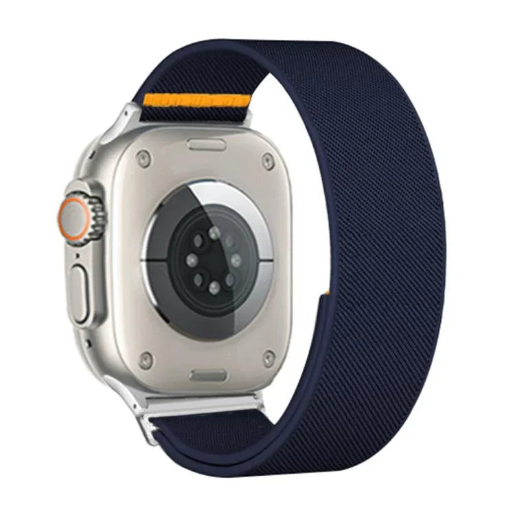 可調節單圈彈性尼龍錶帶，適用於 Apple Watch 46mm / 49mm / 45mm / 44mm，適用於 Apple Watch 42mm / 41mm / 40mm / 38mm