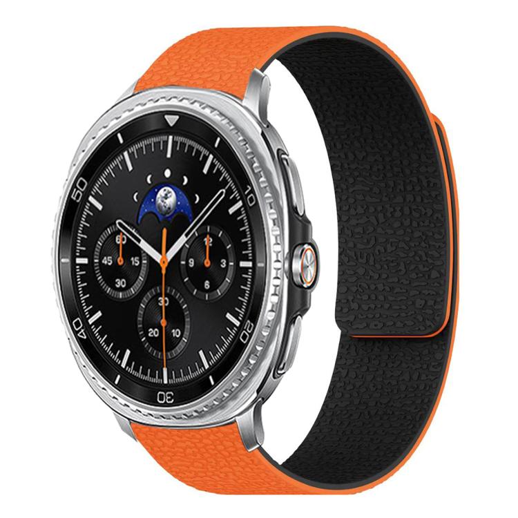 荔枝紋軟磁性矽膠錶帶，適用於 Samsung Galaxy Watch Ultra 47mm / Ultra 2025，Samsung Galaxy Watch8 / 8 Classic