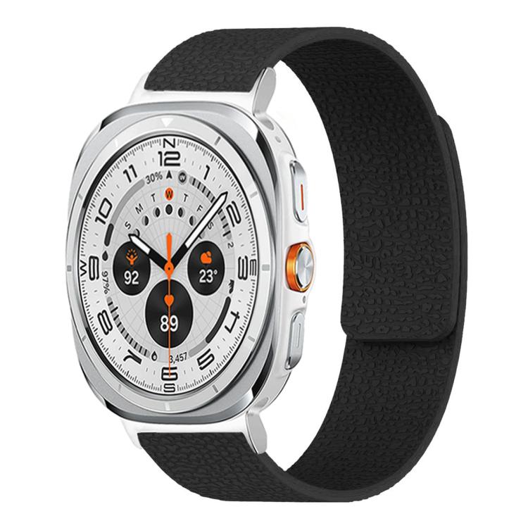 荔枝紋軟磁性矽膠錶帶，適用於 Samsung Galaxy Watch Ultra 47mm / Ultra 2025，Samsung Galaxy Watch8 / 8 Classic