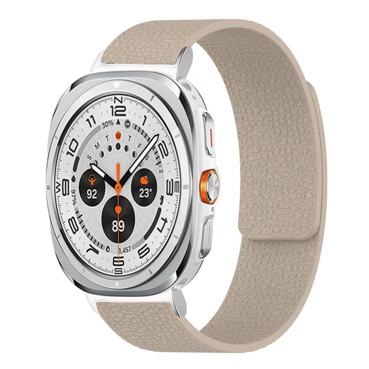 荔枝紋軟磁性矽膠錶帶，適用於 Samsung Galaxy Watch Ultra 47mm / Ultra 2025，Samsung Galaxy Watch8 / 8 Classic