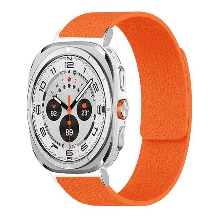 荔枝紋軟磁性矽膠錶帶，適用於 Samsung Galaxy Watch Ultra 47mm / Ultra 2025，Samsung Galaxy Watch8 / 8 Classic