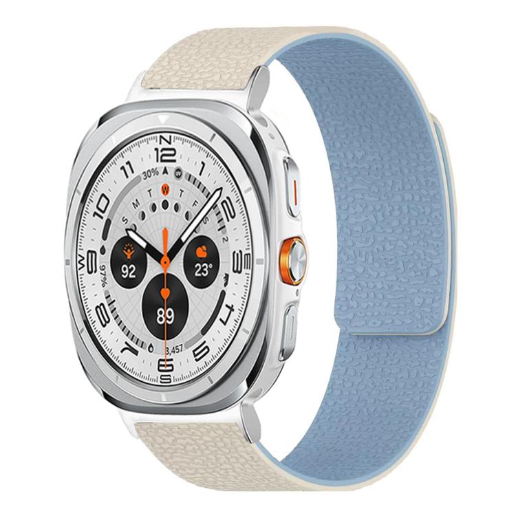 荔枝紋軟磁性矽膠錶帶，適用於 Samsung Galaxy Watch Ultra 47mm / Ultra 2025，Samsung Galaxy Watch8 / 8 Classic