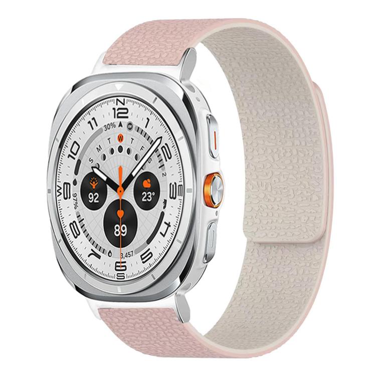 荔枝紋軟磁性矽膠錶帶，適用於 Samsung Galaxy Watch Ultra 47mm / Ultra 2025，Samsung Galaxy Watch8 / 8 Classic