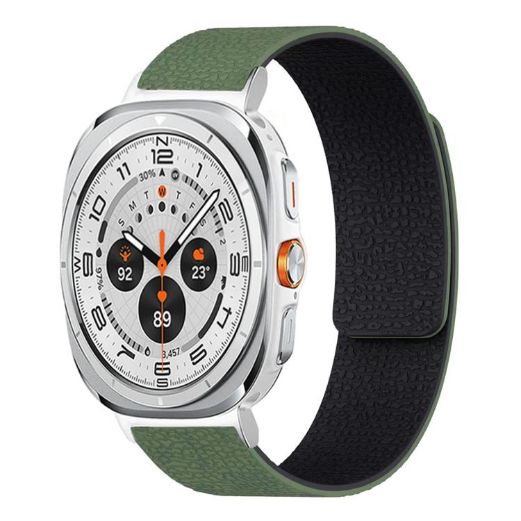 荔枝紋軟磁性矽膠錶帶，適用於 Samsung Galaxy Watch Ultra 47mm / Ultra 2025，Samsung Galaxy Watch8 / 8 Classic