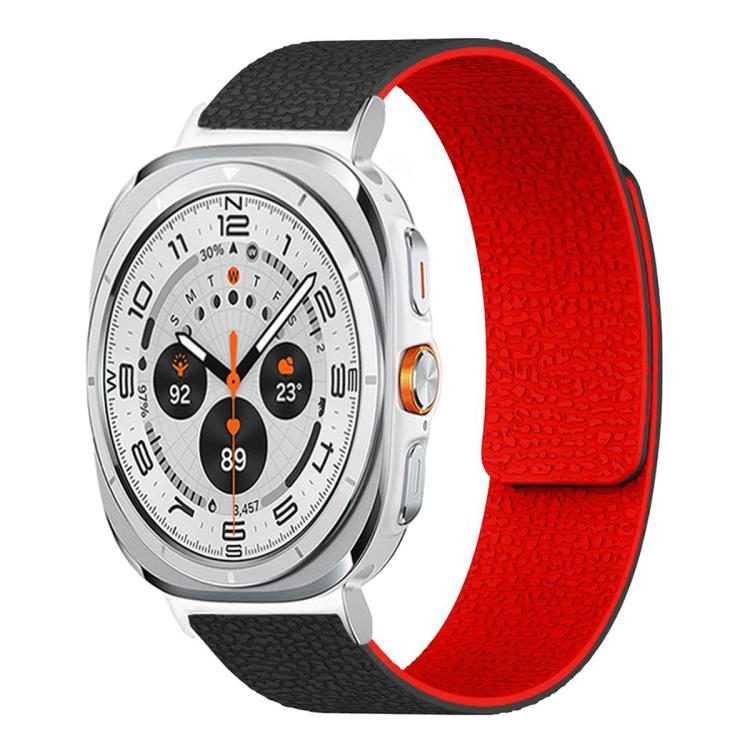 荔枝紋軟磁性矽膠錶帶，適用於 Samsung Galaxy Watch Ultra 47mm / Ultra 2025，Samsung Galaxy Watch8 / 8 Classic