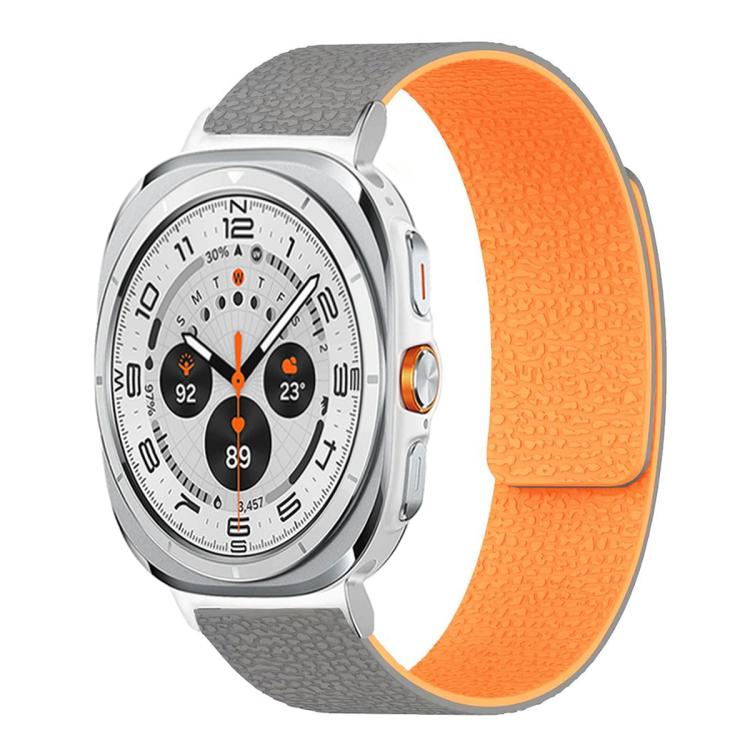 荔枝紋軟磁性矽膠錶帶，適用於 Samsung Galaxy Watch Ultra 47mm / Ultra 2025，Samsung Galaxy Watch8 / 8 Classic