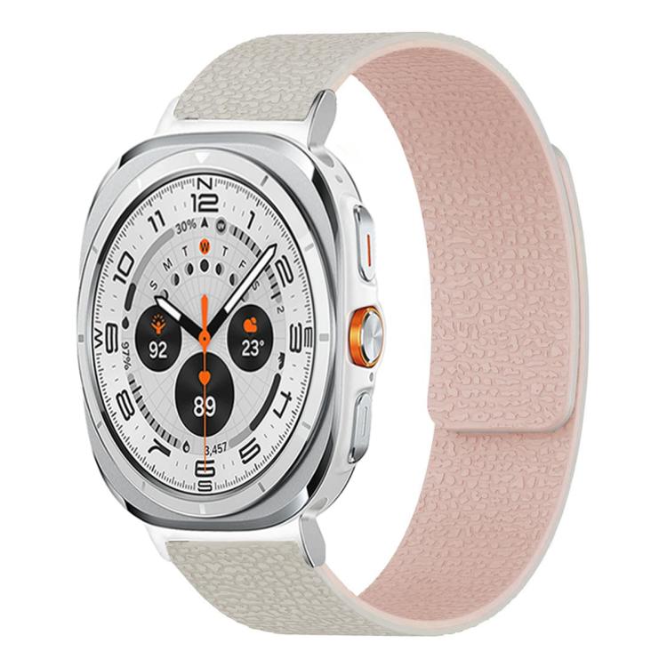 荔枝紋軟磁性矽膠錶帶，適用於 Samsung Galaxy Watch Ultra 47mm / Ultra 2025，Samsung Galaxy Watch8 / 8 Classic