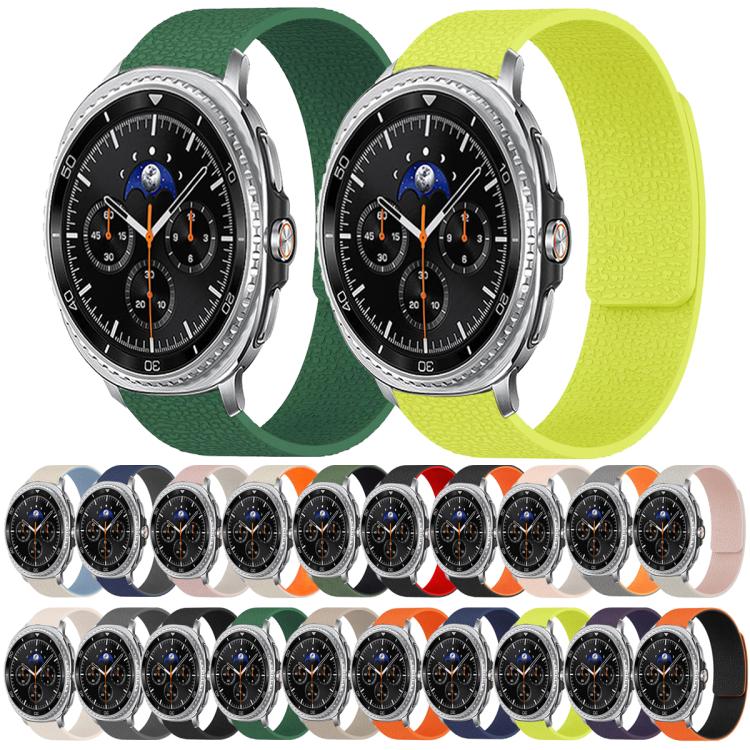 荔枝紋軟磁性矽膠錶帶，適用於 Samsung Galaxy Watch Ultra 47mm / Ultra 2025，Samsung Galaxy Watch8 / 8 Classic