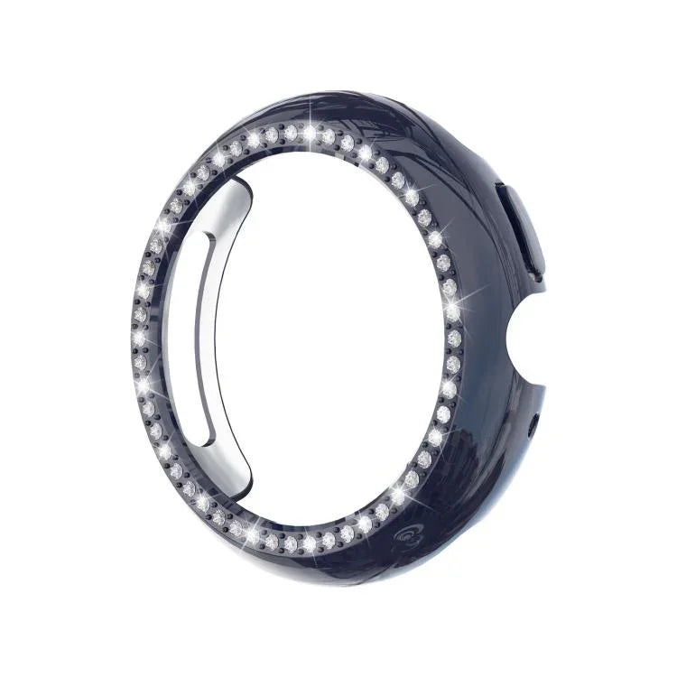 單排鑽石鏤空 PC 錶殼保護蓋，適用於 Google Pixel Watch4 45mm，適用於 Google Pixel Watch4 41mm