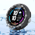 單排鑽石鏤空 PC 錶殼保護蓋，適用於 Google Pixel Watch4 45mm，適用於 Google Pixel Watch4 41mm