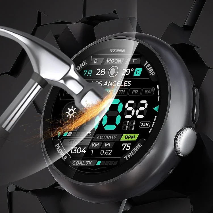 鋼化膜一體成型 PC 錶殼保護蓋，適用於 Google Pixel Watch4 45mm，適用於 Google Pixel Watch4 41mm