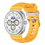 銀色扣矽膠錶帶，適用於 Samsung Galaxy Watch8 / Watch8 Classic