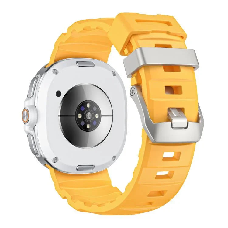 銀色扣矽膠錶帶，適用於 Samsung Galaxy Watch8 / Watch8 Classic