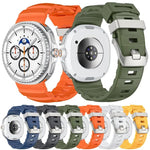 銀色扣矽膠錶帶，適用於 Samsung Galaxy Watch8 / Watch8 Classic