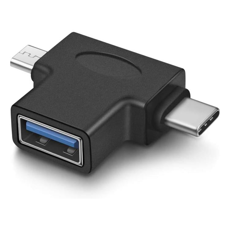 JUNSUNMAY 2 合 1 OTG 轉換器 USB 3.0 轉 Micro USB 與 Type-C 轉接器，2 合 1