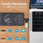 JUNSUNMAY 2 合 1 OTG 轉換器 USB 3.0 轉 Micro USB 與 Type-C 轉接器，2 合 1