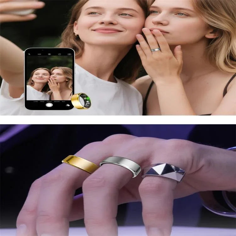 R100 SIZE 13 Smart Ring, Support Heart Rate / Blood Oxygen / Sleep Monitoring / Remote Photography