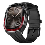 比例模型一體成型金屬框矽膠錶帶，適用於 Apple Watch Series 10 46mm