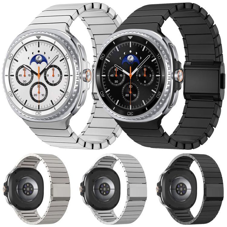 竹節諾曼扣不鏽鋼錶帶，適用於 Samsung Galaxy Watch8 / Watch8 Classic