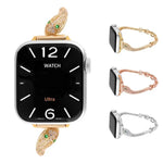 銅鑲鋯石蛇頭錶帶，適用於 Apple Watch 46mm / 49mm / 45mm / 44mm，適用於 Apple Watch 42mm / 41mm / 40mm / 38mm