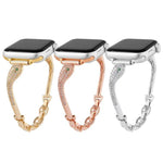 銅鑲鋯石蛇頭錶帶，適用於 Apple Watch 46mm / 49mm / 45mm / 44mm，適用於 Apple Watch 42mm / 41mm / 40mm / 38mm