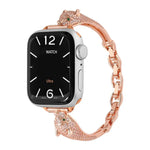 銅鑲鋯石豹頭錶帶，適用於 Apple Watch 46mm / 49mm / 45mm / 44mm，適用於 Apple Watch 42mm / 41mm / 40mm / 38mm