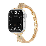 銅鑲鋯石豹頭錶帶，適用於 Apple Watch 46mm / 49mm / 45mm / 44mm，適用於 Apple Watch 42mm / 41mm / 40mm / 38mm