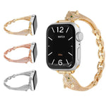 銅鑲鋯石豹頭錶帶，適用於 Apple Watch 46mm / 49mm / 45mm / 44mm，適用於 Apple Watch 42mm / 41mm / 40mm / 38mm