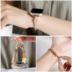銅鑲鋯石豹頭錶帶，適用於 Apple Watch 46mm / 49mm / 45mm / 44mm，適用於 Apple Watch 42mm / 41mm / 40mm / 38mm
