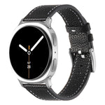 雙面荔枝紋皮革錶帶，適用於 Samsung Galaxy Watch8 / Watch8 Classic