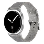 雙面荔枝紋皮革錶帶，適用於 Samsung Galaxy Watch8 / Watch8 Classic