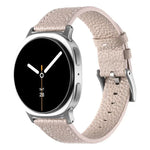 雙面荔枝紋皮革錶帶，適用於 Samsung Galaxy Watch8 / Watch8 Classic
