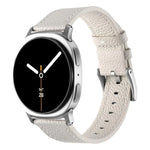 雙面荔枝紋皮革錶帶，適用於 Samsung Galaxy Watch8 / Watch8 Classic