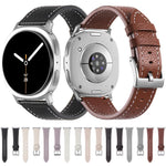雙面荔枝紋皮革錶帶，適用於 Samsung Galaxy Watch8 / Watch8 Classic