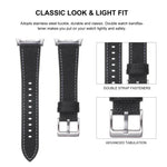 雙面荔枝紋皮革錶帶，適用於 Samsung Galaxy Watch8 / Watch8 Classic