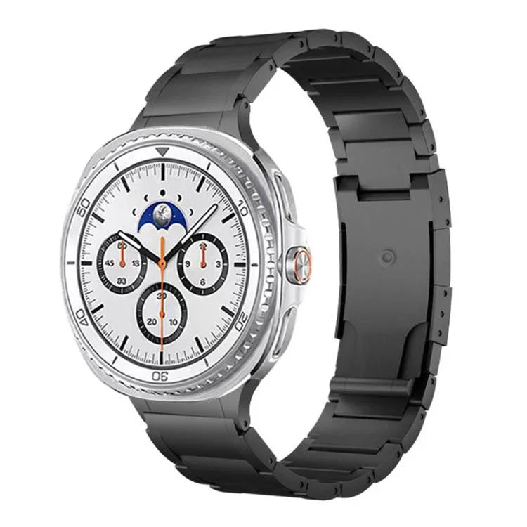 一體式三珠玳瑁扣金屬錶帶，適用於 Samsung Galaxy Watch8 / Watch8 Classic