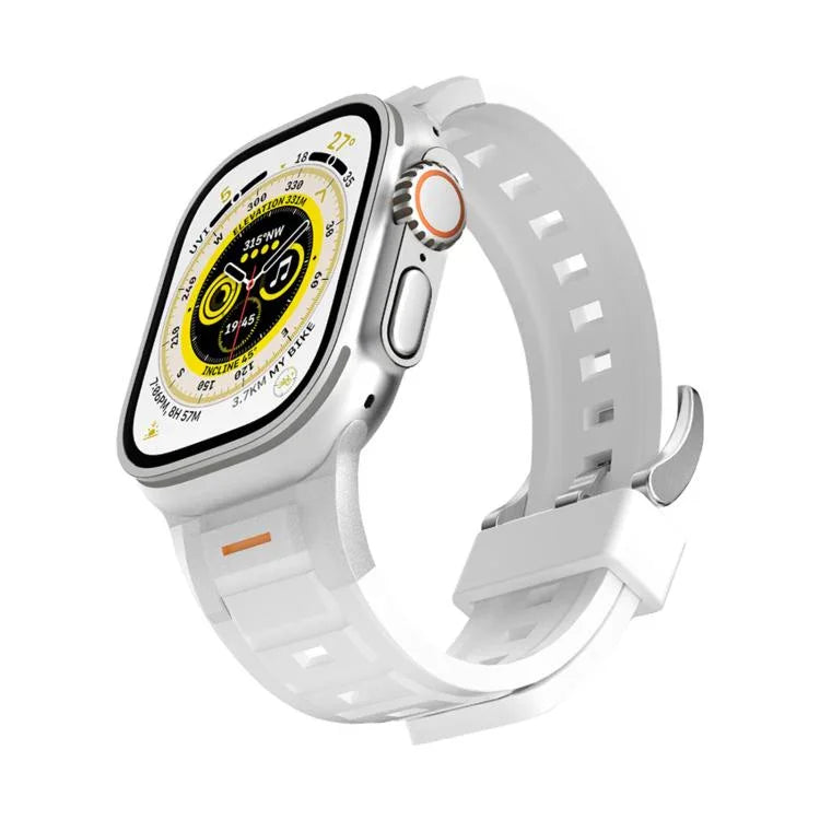 Pioneer 金屬接頭彩色矽膠錶帶，適用於 Apple Watch 46mm / 49mm / 45mm / 44mm，適用於 Apple Watch 42mm / 41mm / 40mm / 38mm