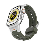 Pioneer 金屬接頭彩色矽膠錶帶，適用於 Apple Watch 46mm / 49mm / 45mm / 44mm，適用於 Apple Watch 42mm / 41mm / 40mm / 38mm