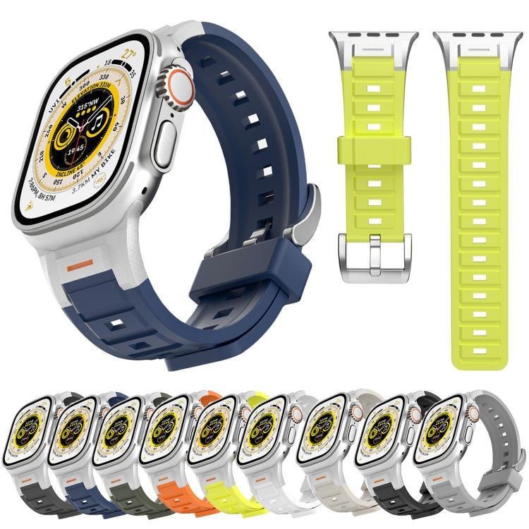 Pioneer 金屬接頭彩色矽膠錶帶，適用於 Apple Watch 46mm / 49mm / 45mm / 44mm，適用於 Apple Watch 42mm / 41mm / 40mm / 38mm