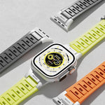 Pioneer 金屬接頭彩色矽膠錶帶，適用於 Apple Watch 46mm / 49mm / 45mm / 44mm，適用於 Apple Watch 42mm / 41mm / 40mm / 38mm