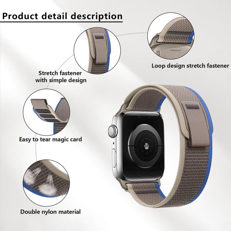 Wild Path Loop 尼龍錶帶搭配 3D 曲面膜，適用於 Apple Watch Series 10 46mm，適用於 Apple Watch Series 10 42mm，適用於 Apple Watch 6 / 5 / 4 / SE 44mm