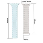 I 形磁性矽膠錶帶，適用於 Apple Watch 46mm / 49mm / 45mm / 44mm，適用於 Apple Watch 42mm / 41mm / 40mm / 38mm