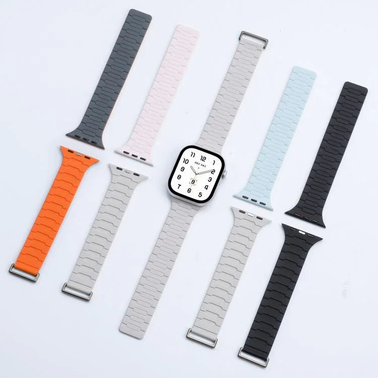 I 形磁性矽膠錶帶，適用於 Apple Watch 46mm / 49mm / 45mm / 44mm，適用於 Apple Watch 42mm / 41mm / 40mm / 38mm